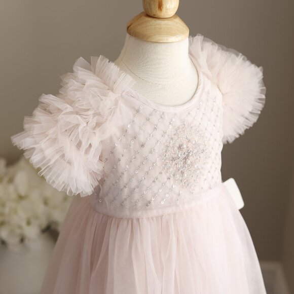 Tutu Du Monde Sea Holly Tulle Dress Porcelain Pink 6-12 Months LIKE NEW - Picture 3 of 7